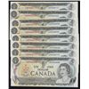 Image 1 : 1973 Bank of Canada $1 Lot of 8.