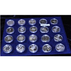Lot of 20 Canadian Silver Dollars.
