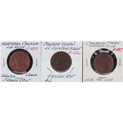 Lot of 3 Breton Tokens.