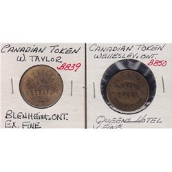 Lot of 2 Post Confederation Tokens.