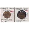 Image 1 : Lot of 2 Post Confederation Tokens.