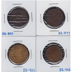 Lot of 4 Breton Tokens.