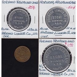 Lot of 4 Newfoundland Trade Tokens.