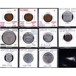 Lot of 11 Maritime Tokens.