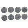 Image 1 : Lot of 8 Aluminum J.A. Marsh Restaurant tokens.