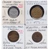 Image 1 : Lot of 4 Manitoba Trade Tokens.