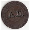 Image 1 : Lot of 3 Countermarked  Canadian large cents.