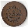 Image 3 : Lot of 2 Devins & Bolton Countermarked Canadian Tokens.