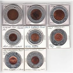 Lot of 8 Encased Coins.