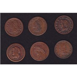 Lot of 6 Patriotic Tokens.
