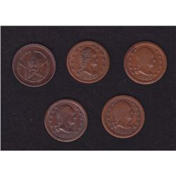 Lot of 5 Patriotic Tokens.