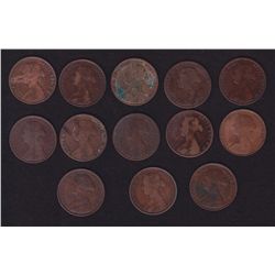 Lot of 13 New Brunswick Coins