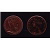 Image 1 : Lot of 2 Newfoundland Large Cents
