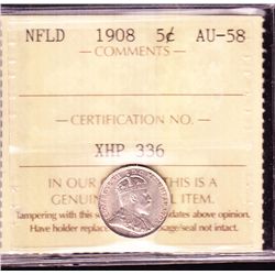 1908 Newfoundland Five Cent