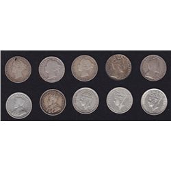 Lot of 10 Newfoundland Ten Cents