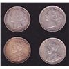 Image 1 : Lot of 4 Newfoundland Twenty and Twenty Five Cents
