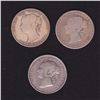 Image 1 : Lot of 3 Newfoundland Fifty Cents