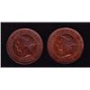 Image 1 : Lot of 2 1887 One Cents