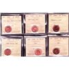 Image 1 : Lot of 6 ICCS Graded One Cents