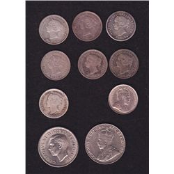 Lot of 10 Five Cent