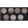 Image 2 : Lot of 7 Fifty Cent Coins