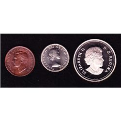 Lot of 3 Canadian Coins