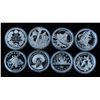 Image 1 : Lot of 8 Proof Silver Dollars