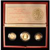Image 2 : 1989 Gold Proof Sovereign 3 Coin Set
