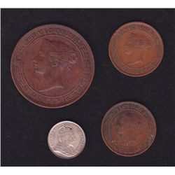 Lot of 4 Ceylon Coins