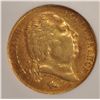 Image 1 : 1818W Louis XVIII 20 Francs Gold Coin