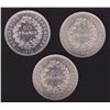 Image 2 : Lot of 3 BU Silver 50 Francs, France