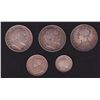 Lot of 5 India Silver Coins