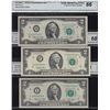 Image 1 : Lot of 10 Modern US CGA Graded GEM $1 & $2 Banknotes.
