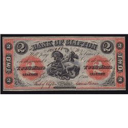 1861 Bank of Clifton $2