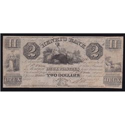 1837 Henry's Bank $2