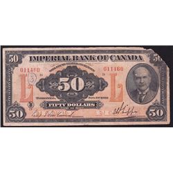 1923 Imperial Bank of Canada $50