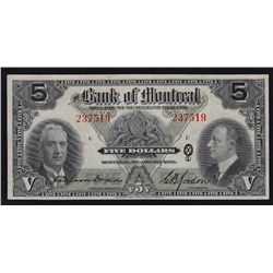 1938 Bank of Montreal $5.