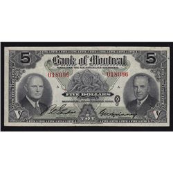 1942 Bank of Montreal $5
