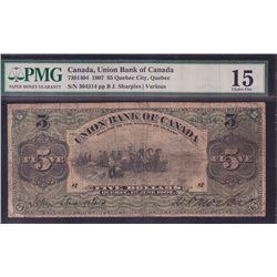 1907 Union Bank of Canada $5