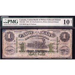 1875 Union Bank of Prince Edward Island $1.
