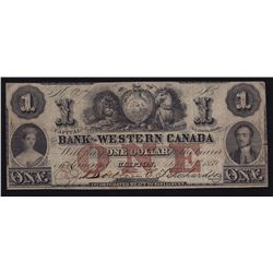 1859 Bank of Western Canada $1