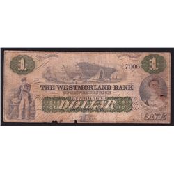 1861 Westmorland Bank $1