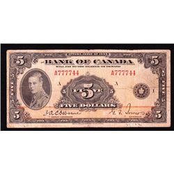 1935 Bank of Canada $5