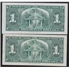 Image 2 : Lot of 2 1937 Bank of Canada $1