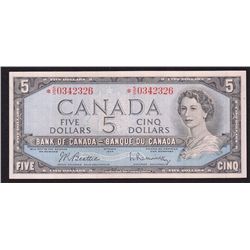 1954 Bank of Canada $5 Replacement Note