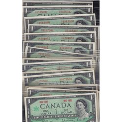 1967 Bank of Canada $1 Complete Prefix Collection
