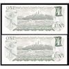 Image 2 : Lot of 2 Consecutive 1973 Bank of Canada $1 Replacement Notes
