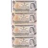 Image 1 : Lot of 4 Bank of Canada $1 Replacement Notes