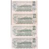 Image 2 : Lot of 4 Bank of Canada $1 Replacement Notes