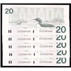 Image 1 : Lot of 5 Consecutive 1991 Bank of Canada $20 Replacement Notes